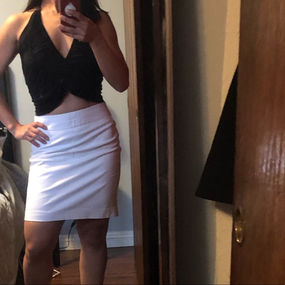 White pencil skirt